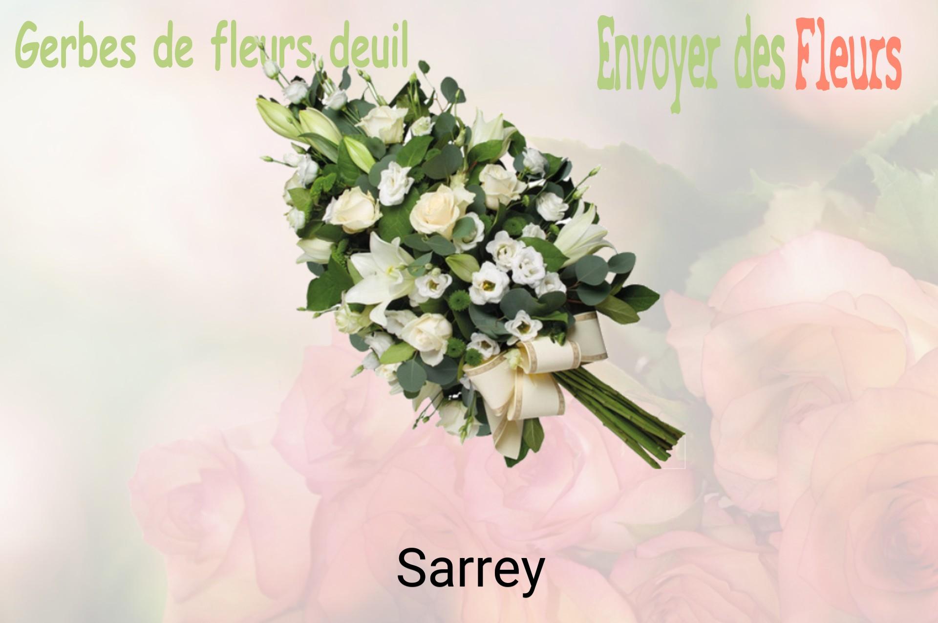 Gerbe de fleurs de deuil livrée à Sarrey